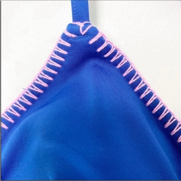 Victoria’s Secret crocheted swim top padded bra Pink & Blue Size XS - Picture 8 of 10